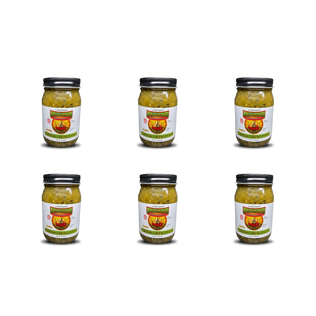 Garlicky Greengo Salsa 6-Pack — six 16 oz jars