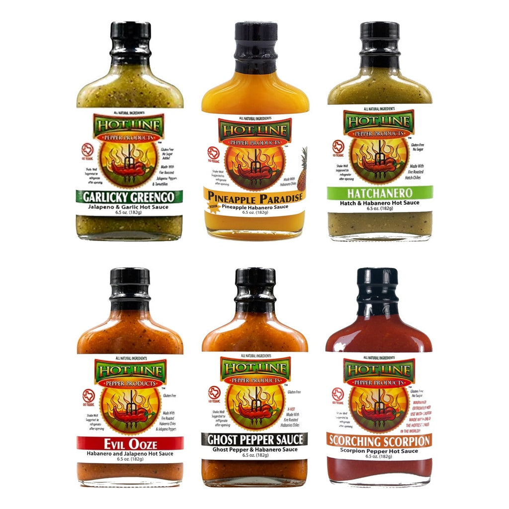Pick any 6 Texas hot sauces
