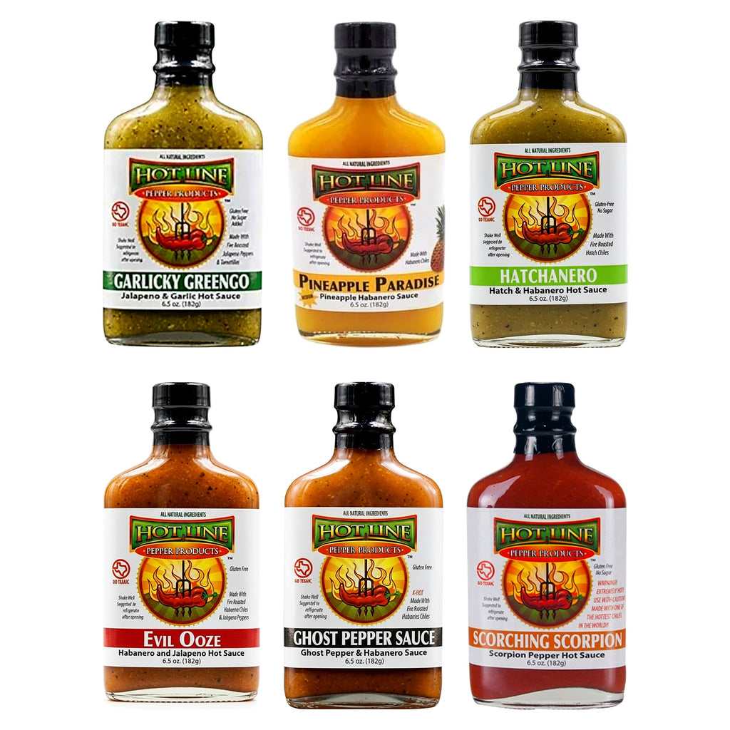 Warm Up Your Holidays 6-Pack Hot Sauce Set | Mild to Wild, All 6 Sauces (6 × 6.5 oz)