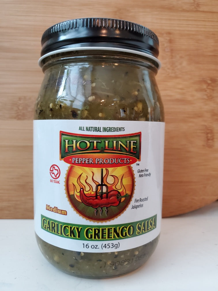 Garlicky Greengo SALSA 3Pack Hot Line Pepper Products
